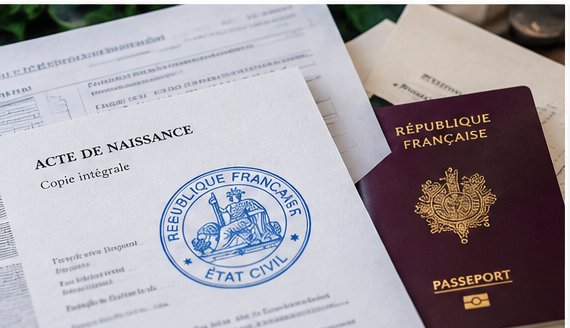 Acte de naissance et passeport français
